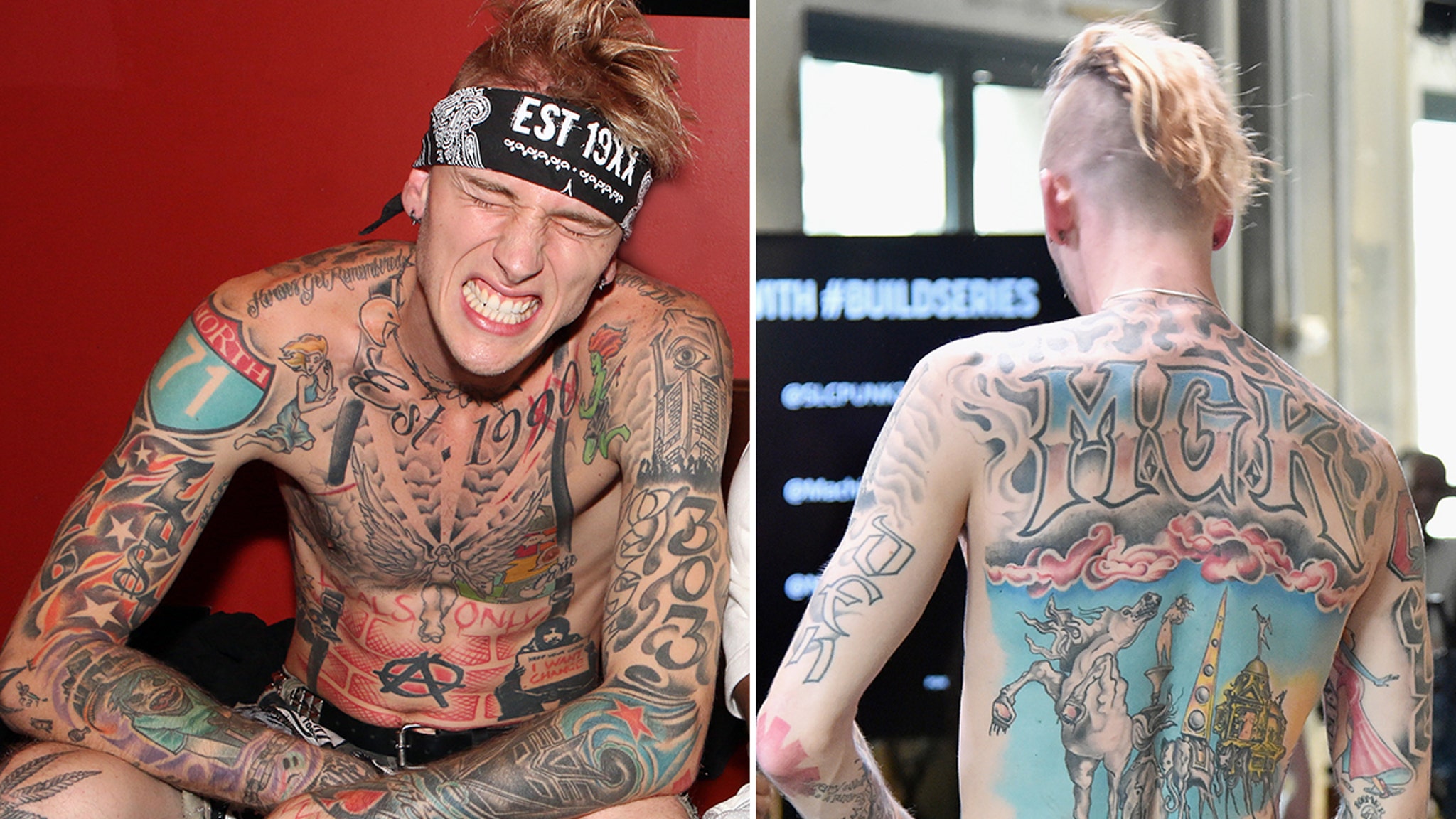 Machine Gun Kelly Reveals Armpit Tattoo