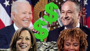 joe biden kamala harris Karine Jean-Pierre Doug Emhoff speaking money