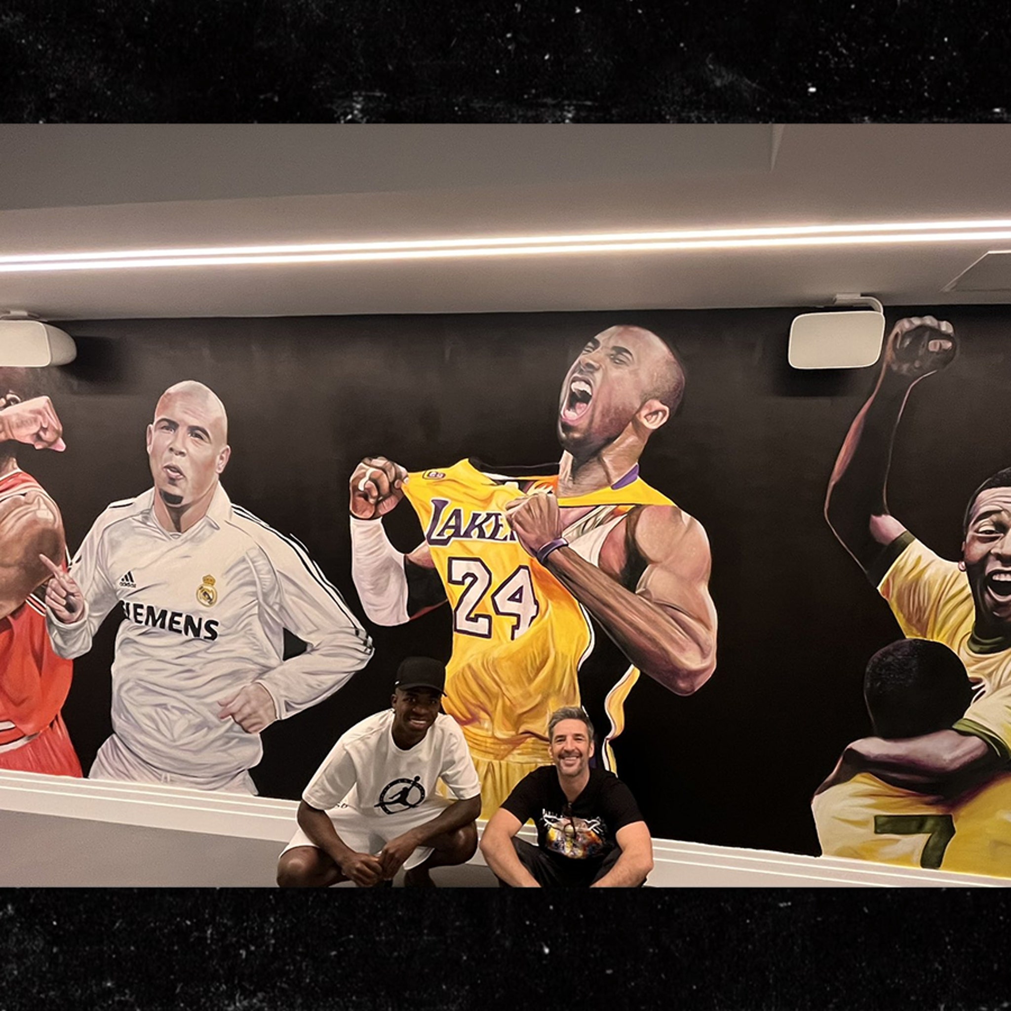 Soccer Star Vini Jr. Gets Gym Mural With Incredible Kobe, MJ, Pele Portraits