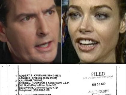 Charlie Sheen and Denise Richards