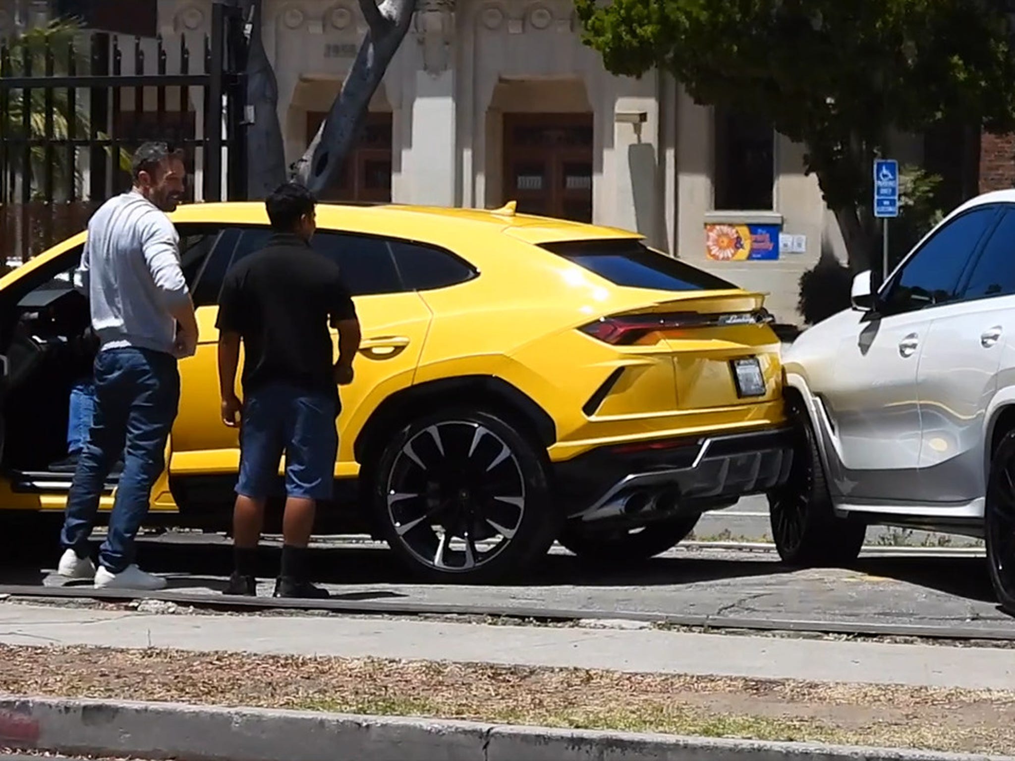 yellow sports car accident