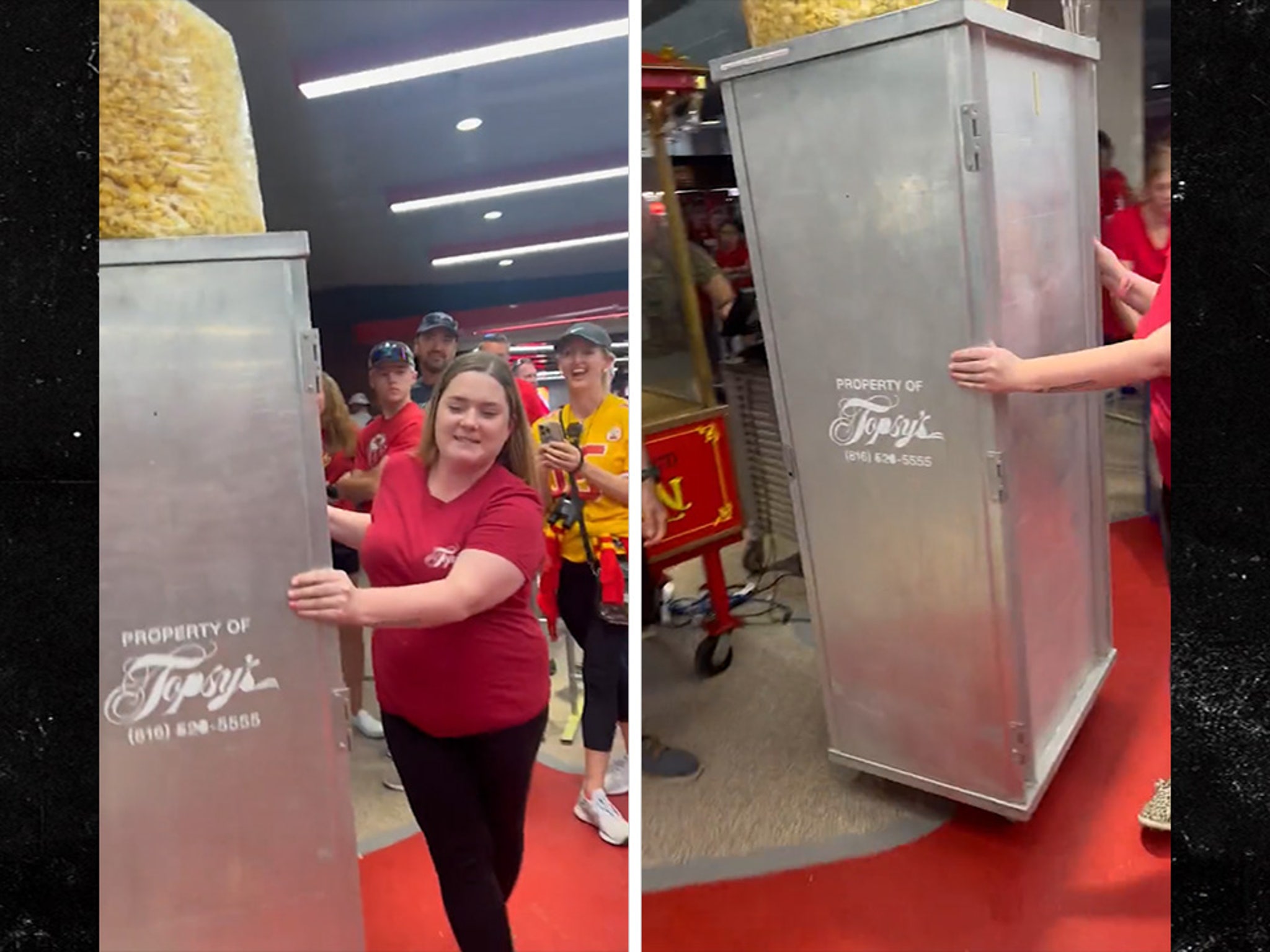 Taylor Swift fans convinced she left Travis Kelce suite in popcorn cart