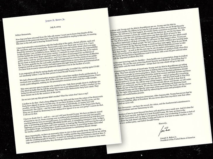 President Biden's Letter to Congressional Democrats