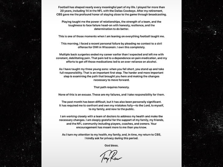 tony romo statement insta 1