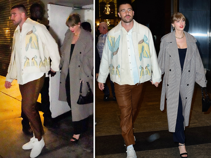 Taylor Swift and Travis Kelce photographed holding hands for the