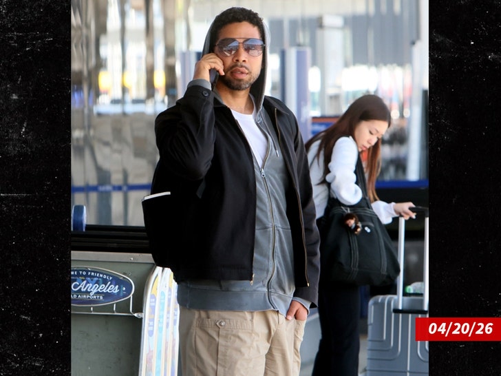 Jussie Smollett keeps a low profile at LAX Airport LionsShareNews-Backgrid