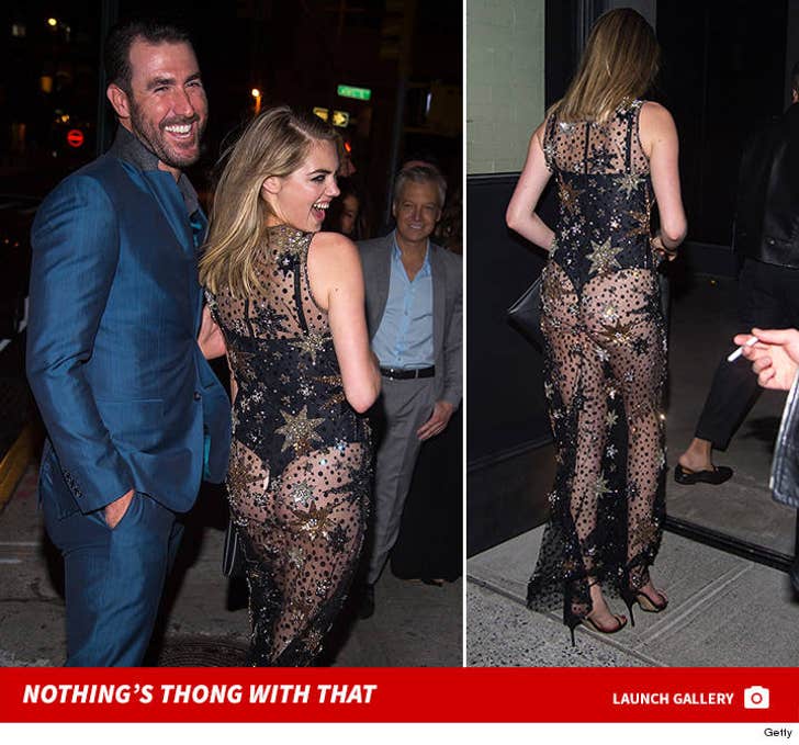 Kate Upton -- Ass Out In NYC ... See-Through Dress with MLB Fiance