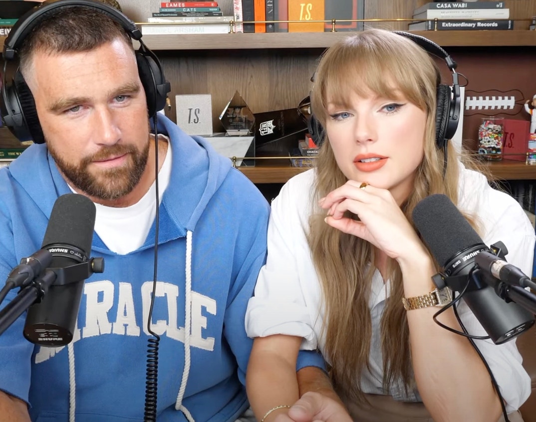 Taylor Swift Travis Kelce Handsy New Heights Podcast 18