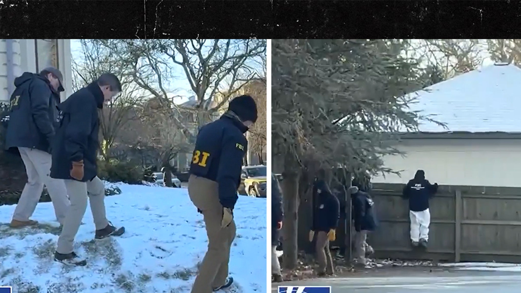 FBI Agents Seen Examining Snow in Hunt for Brown University Shooter, on Video FBI Agents Seen Examining Snow in Hunt for Brown University Shooter, on Video