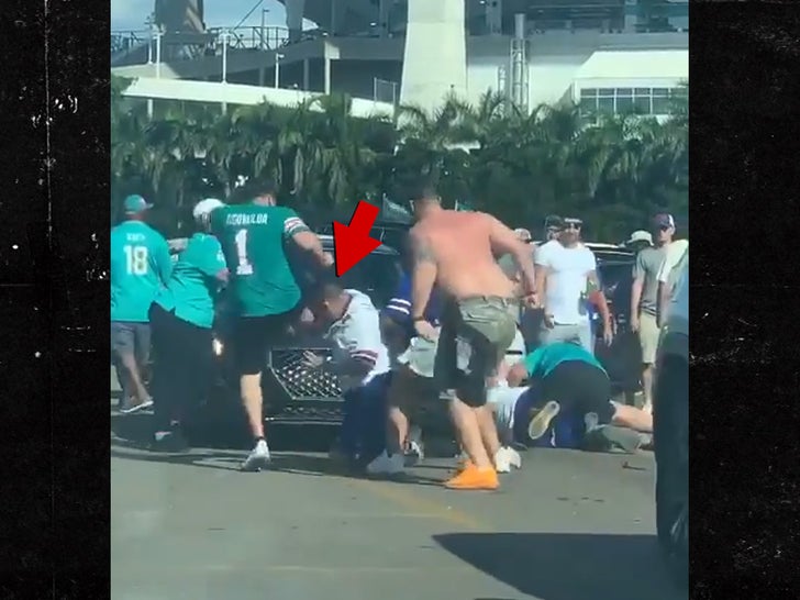 Josh Allen Fan kicked in the face in wild brawl outside Bills-Dolphins game