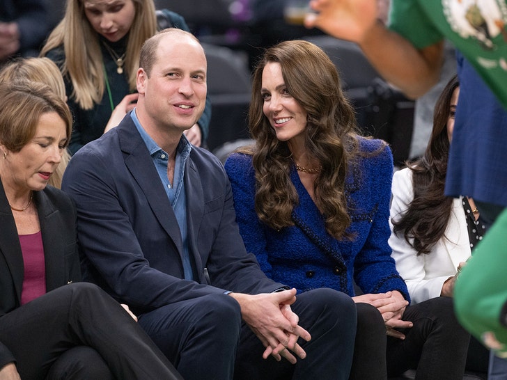 Prince William and Kate Middleton at Boston Celtics Game
