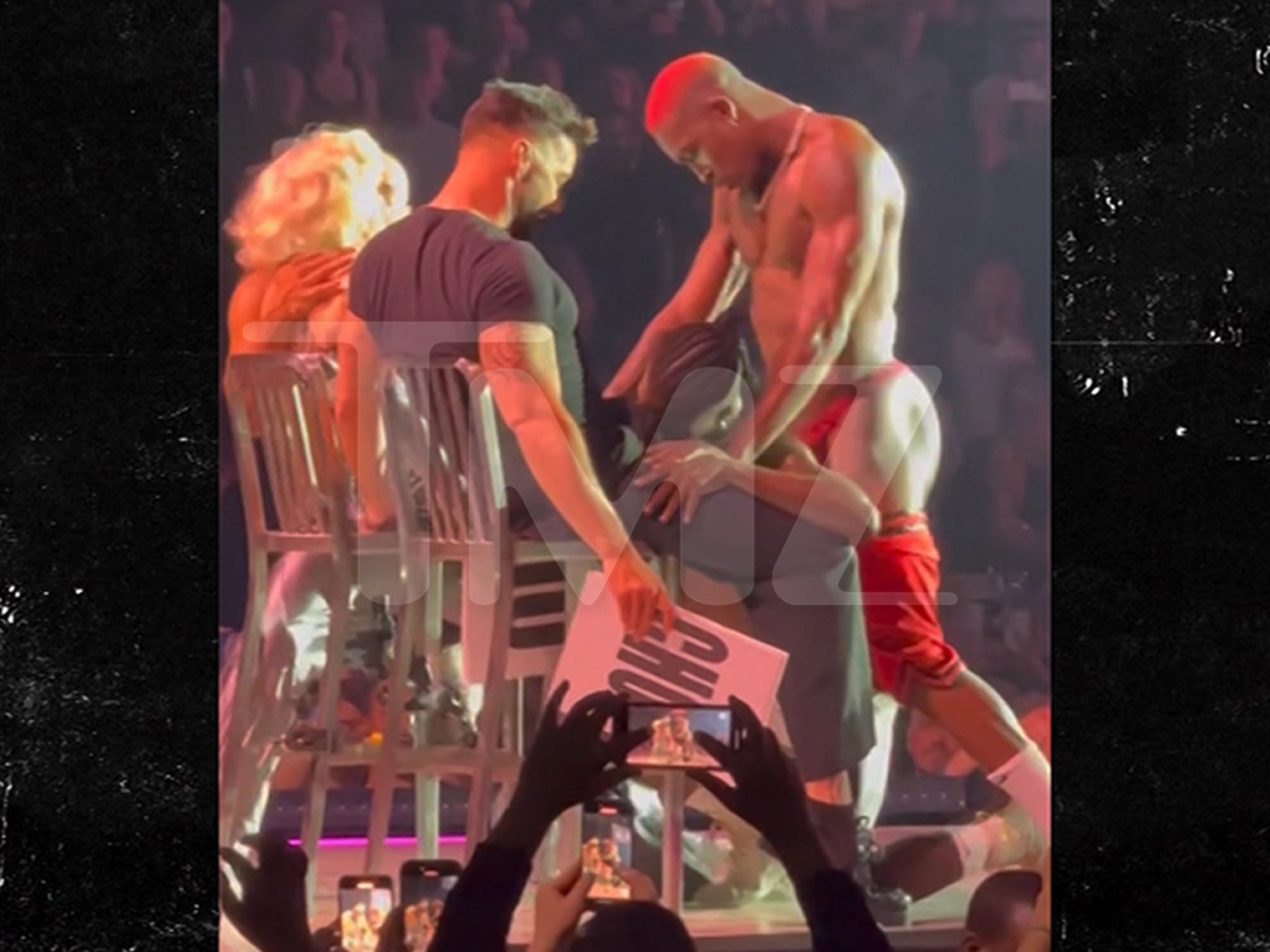 New Angle of Ricky Martin at Madonna Show Proves He 100% Had Erection