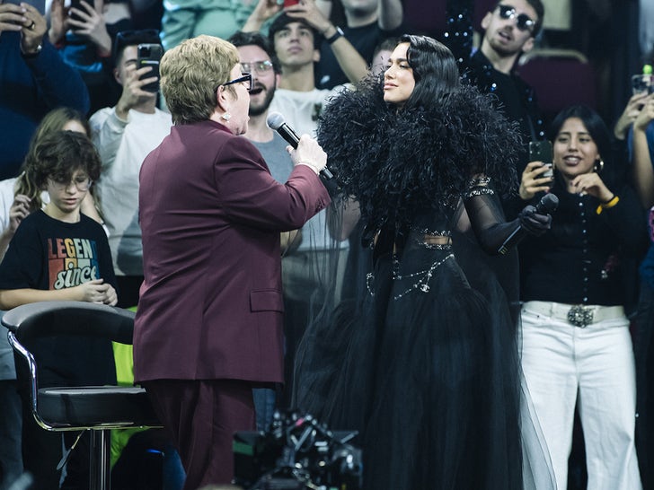 Elton John Duets ‘Cold Heart’ With Dua Lipa in London