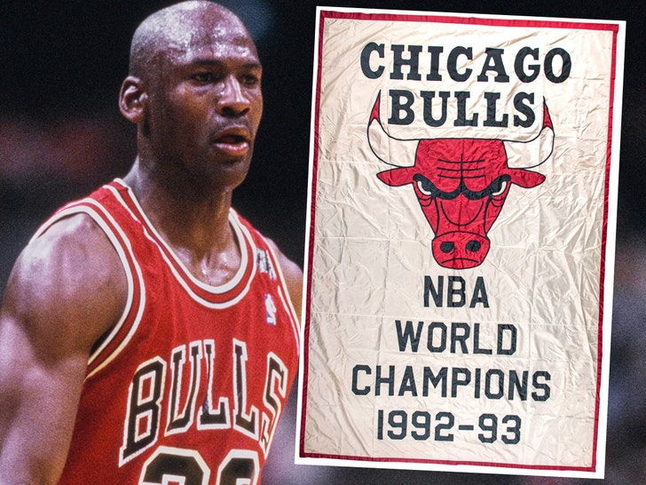 michael jordan championship banner getty greyflannelauctions