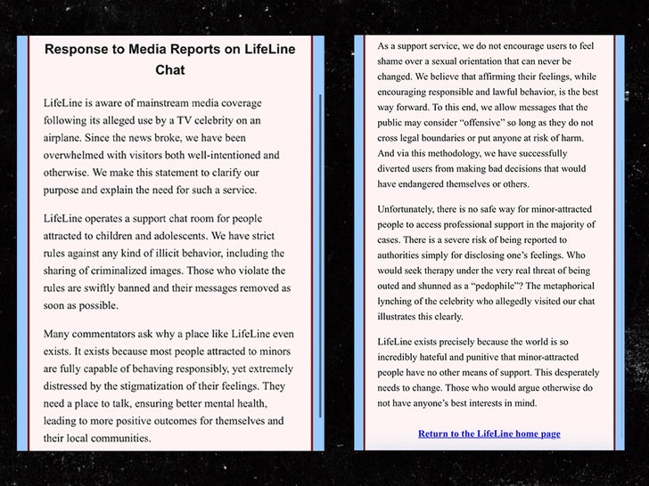 Jim Thornton LineLine Website Statement