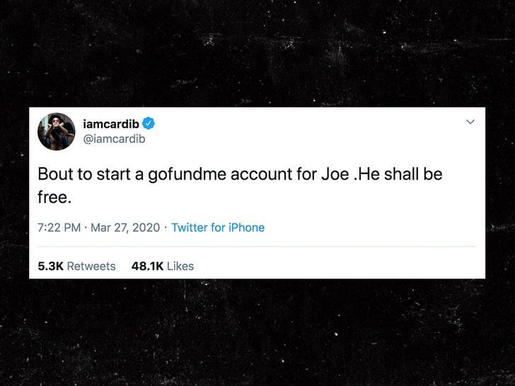 Cardi B Not Allowed to Start GoFundMe for Joe Exotic, Violates Rules