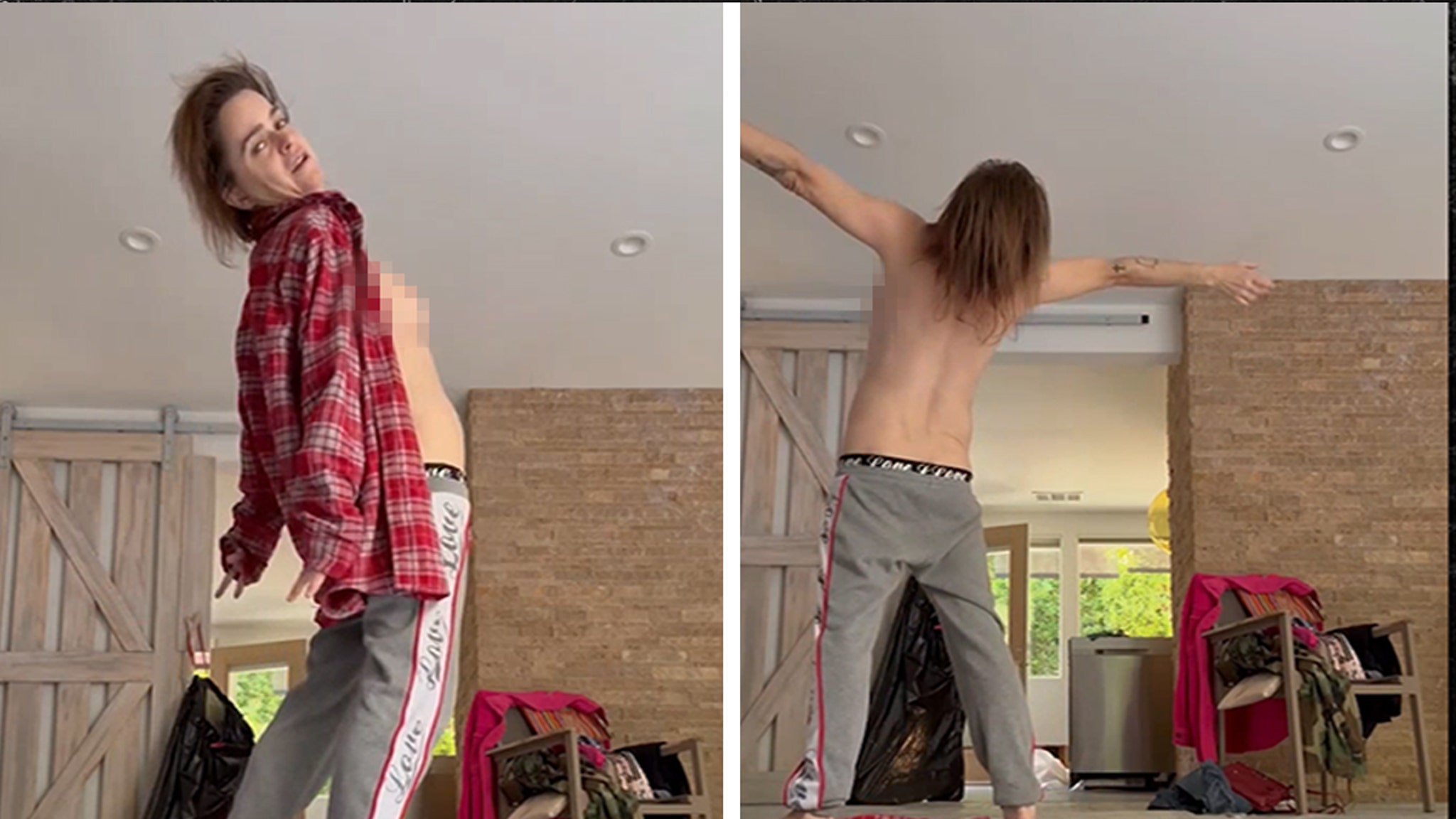 ‘OITNB’-ster Taryn Manning pronkt met haar borsten in bizarre dansvideo