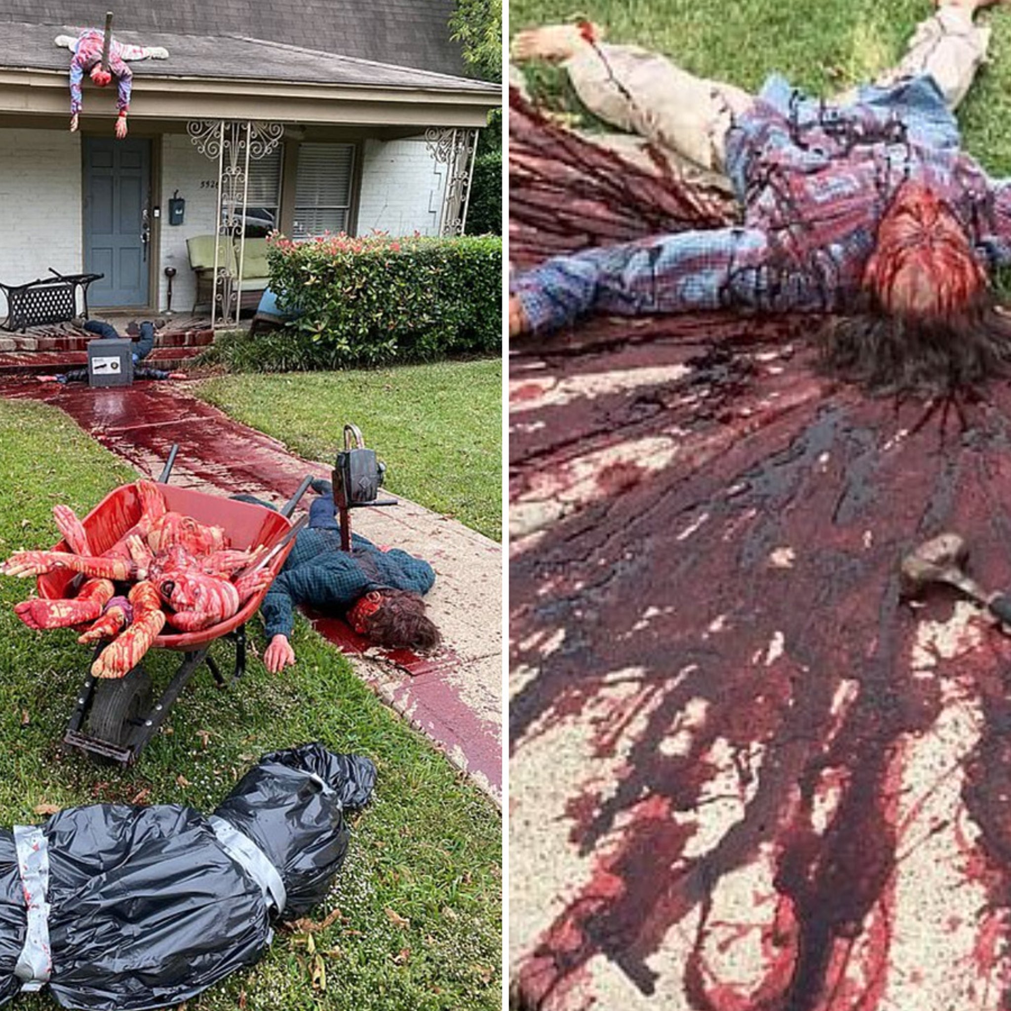 Morbid, Bloody Halloween Display Terrifies Dallas Residents, Cops ...