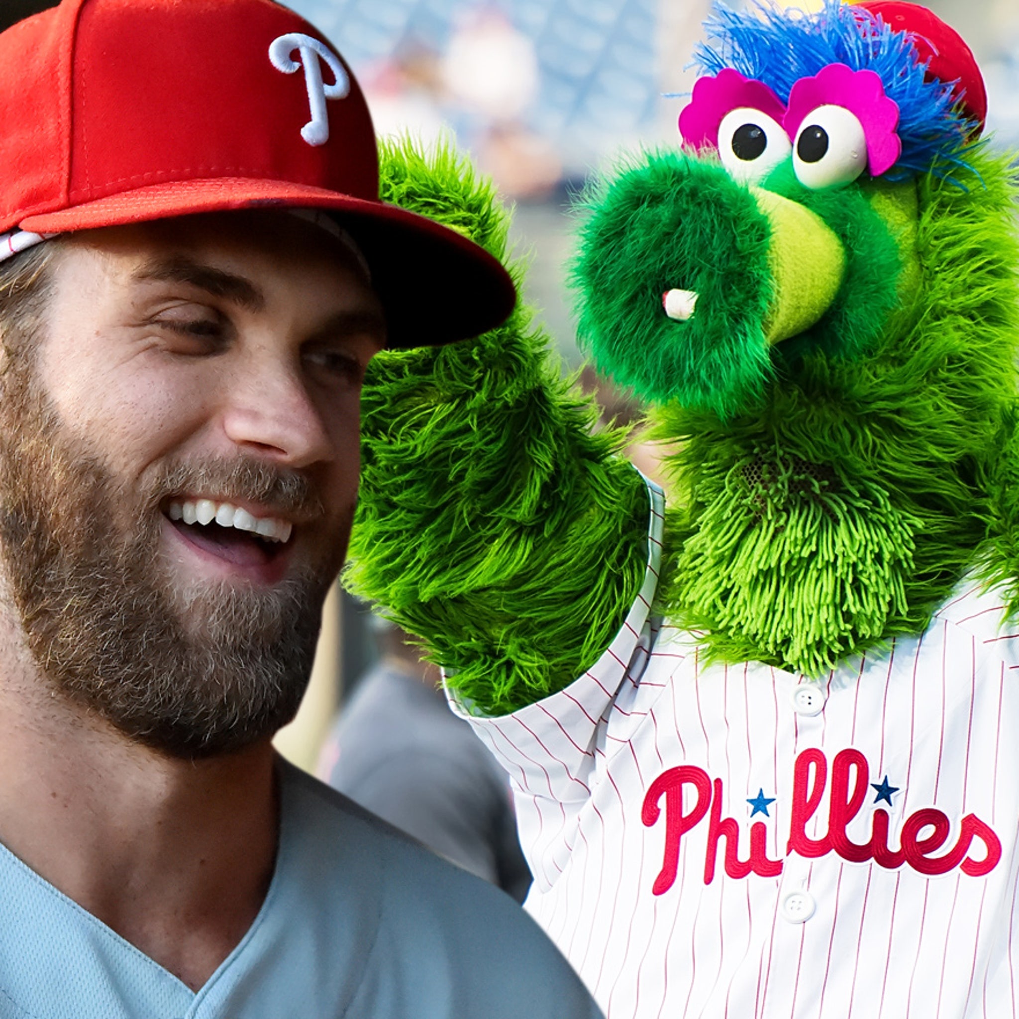 Sporting News MLB on X: Bryce Harper with the Phillie Phanatic