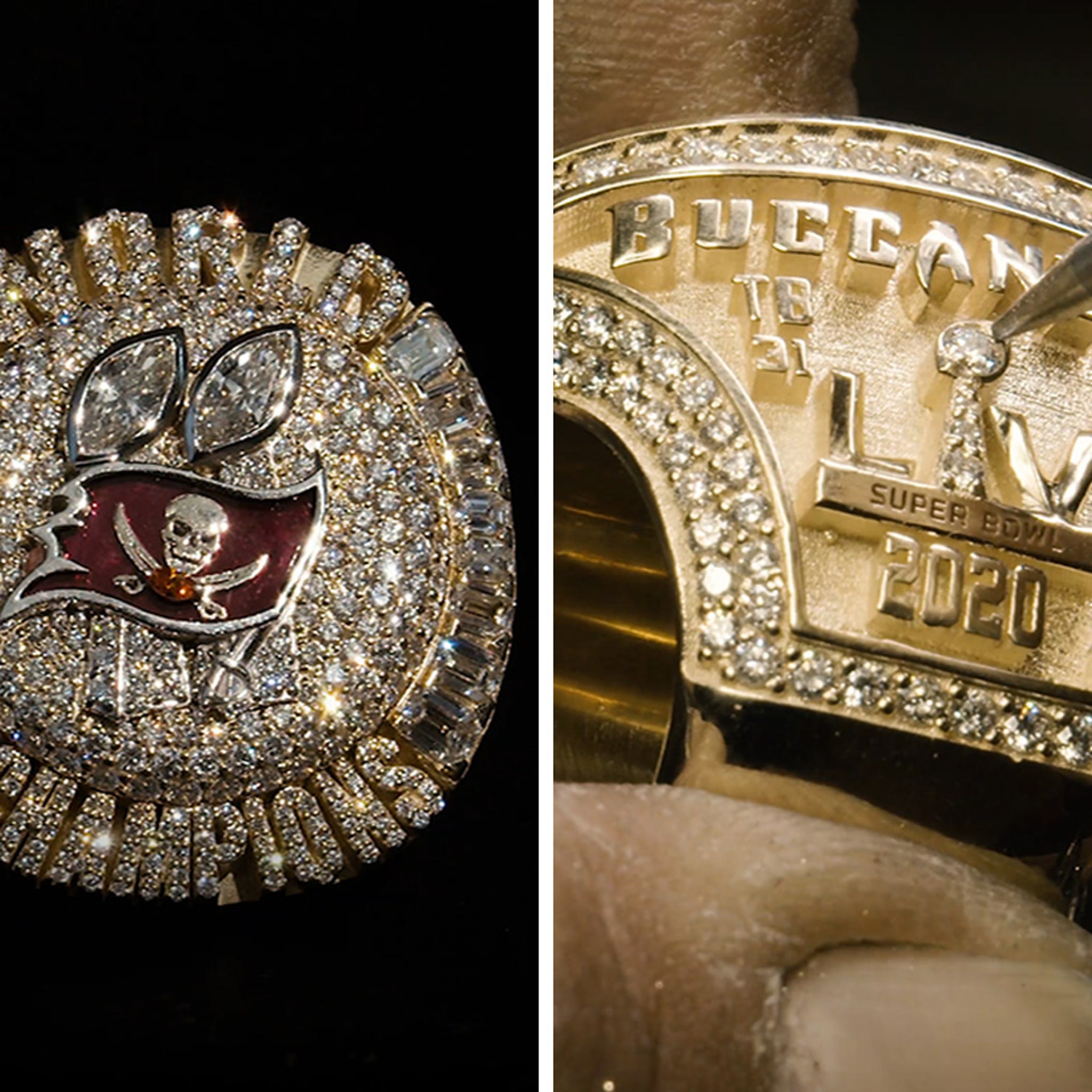 Buccaneers' Super Bowl Rings Feature Removable Top With 319 Diamonds!