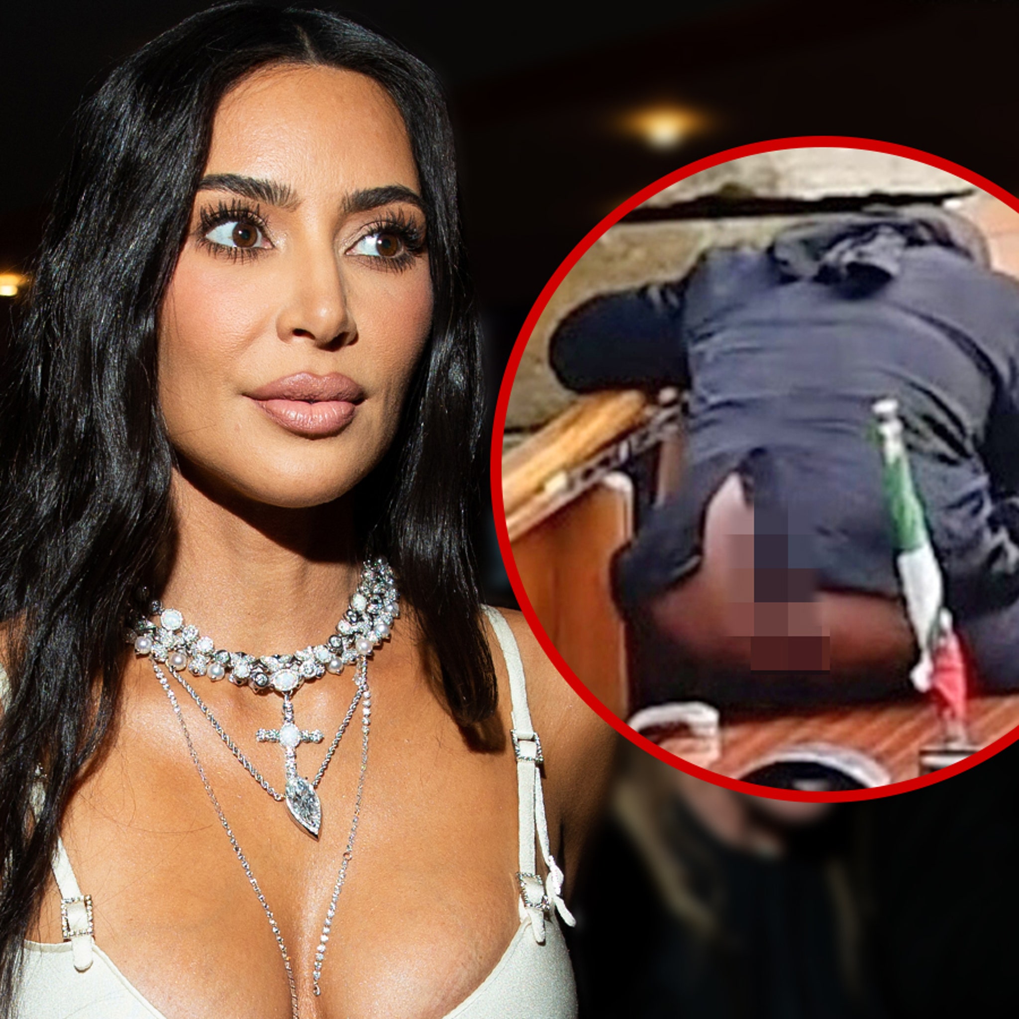 Kim Kardashian Not Concerned About Kanye West's Wardrobe Malfunction In  Italy