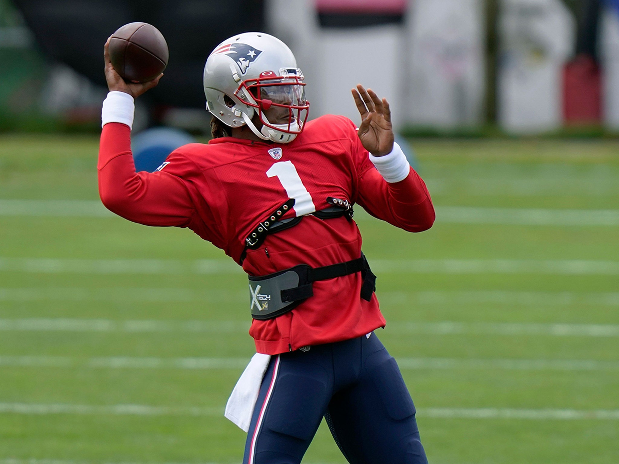 Football on X: First look at the new Cam Newton Patriots jersey   / X