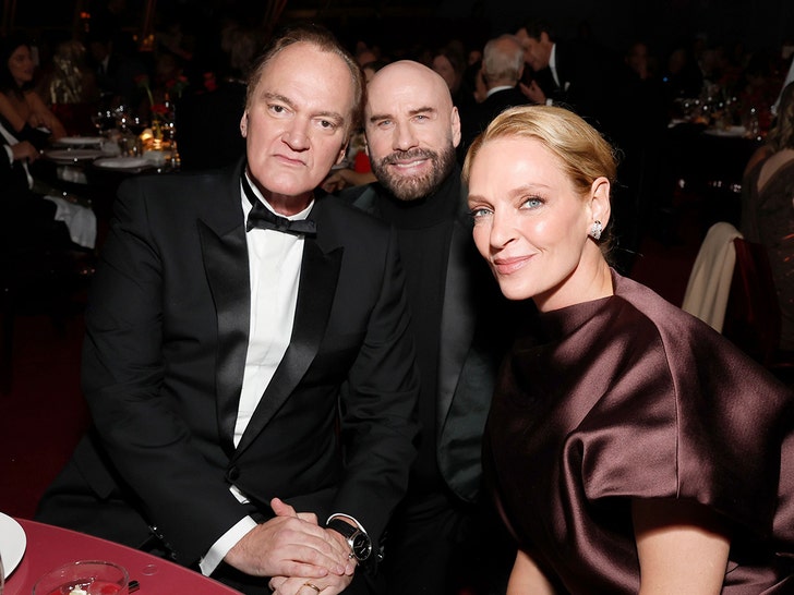 Entertainment Quentin Tarantino, John Travolta, and Uma Thurman