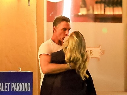 Mauricio Umansky Kissing And Grabbing A Mystery Woman In Los Angeles After Dinner 8