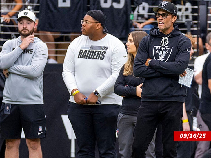 tom brady raiders sideline getty