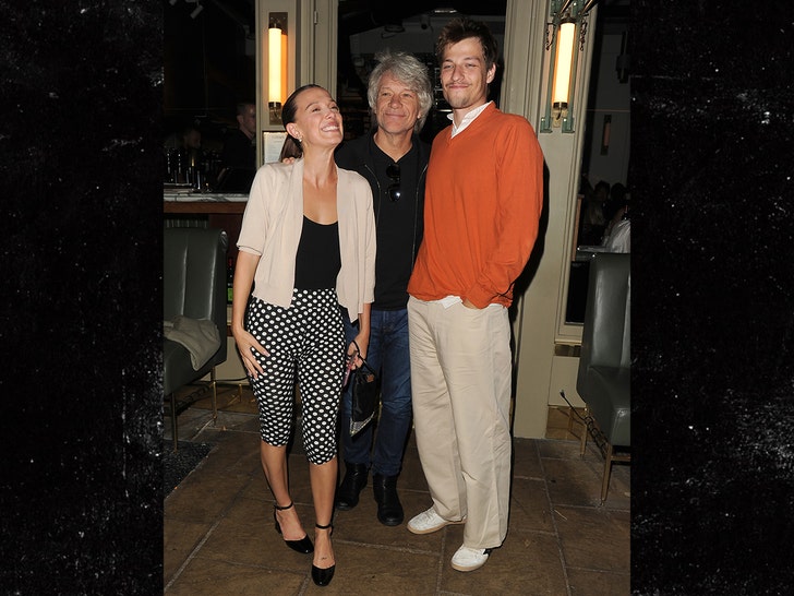 Millie Bobby Brown and Jake Bongiovi and Jon Bon Jovi in London backgrid 1