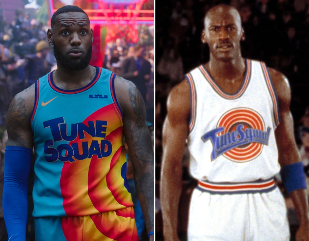 LeBron James (36) vs. Michael Jordan (58) -- 'Space Jam' Edition
