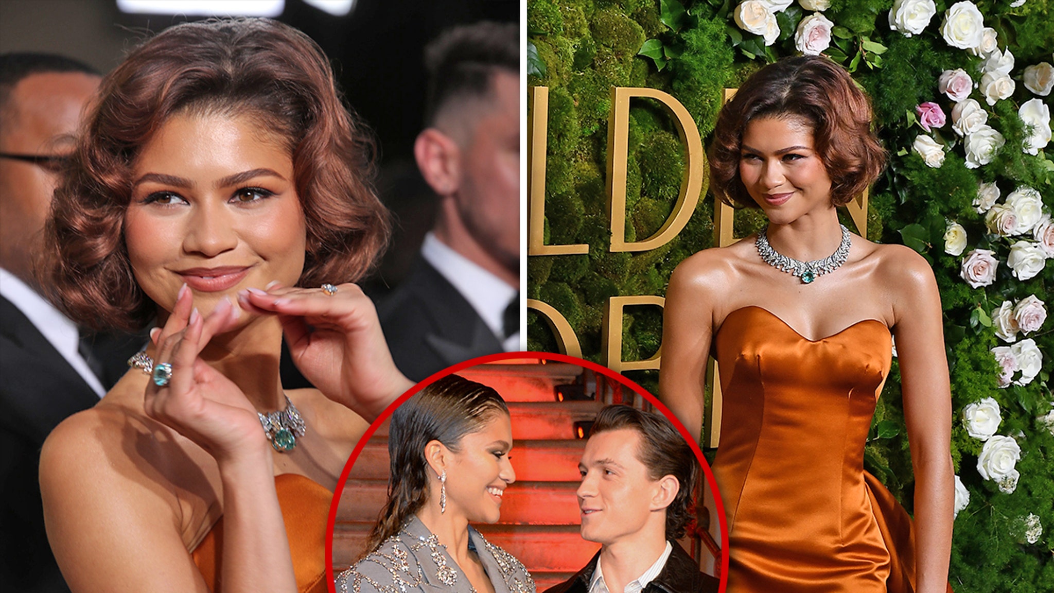 Zendaya Sparks Engagement Speculation on Golden Globes Red Carpet