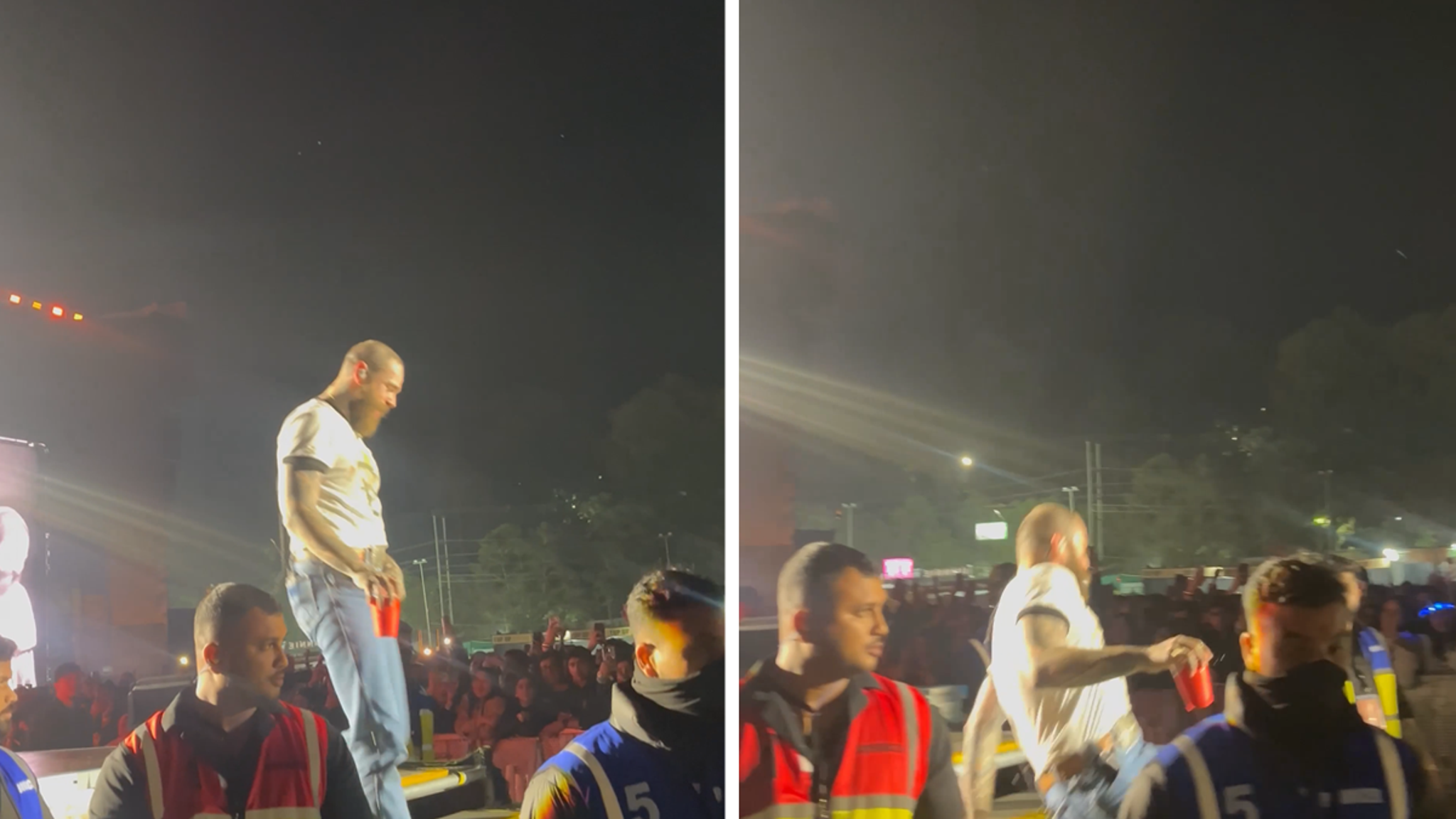 Post Malone Takes Dramatic Tumble Mid-Show in India, See Video Post Malone Takes Dramatic Tumble Mid-Show in India, See Video