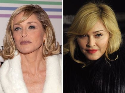 Sharon Stone and Madonna