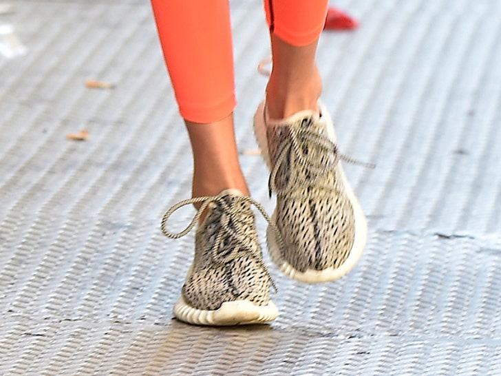 Kanye West Wearing a Sock Shoe