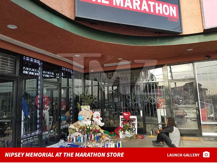 Nipsey Hussle's Marathon store is sacred ground for mourners from