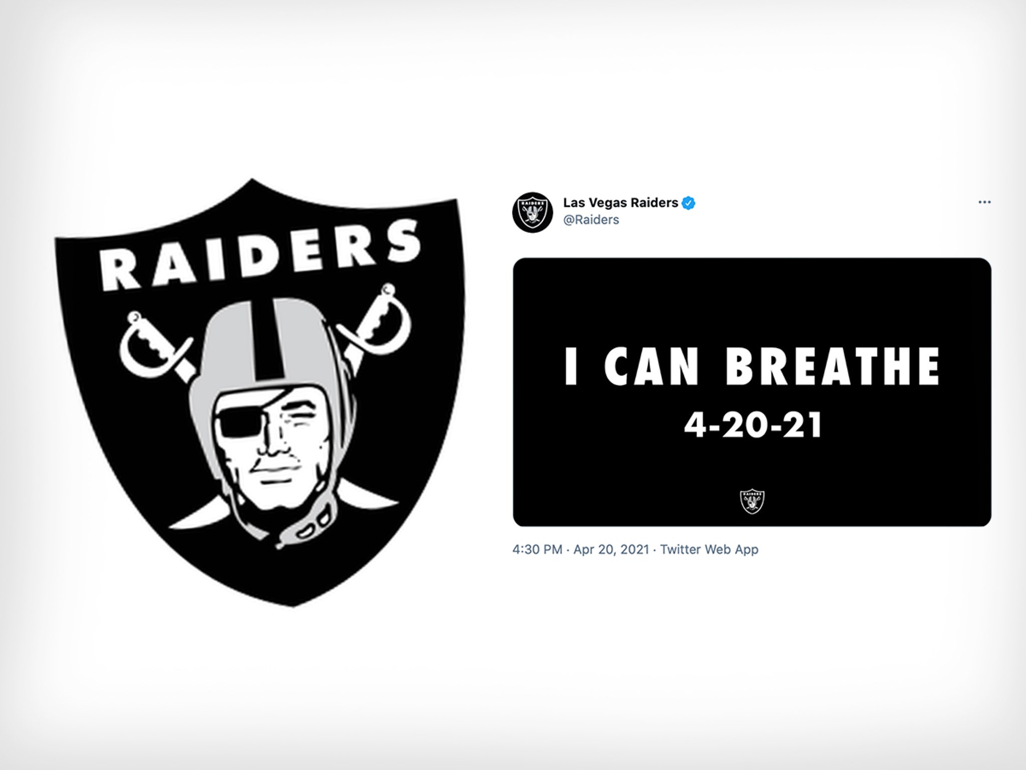 Las Vegas Raiders Getting Dragged Over 'I Can Breathe' Post After