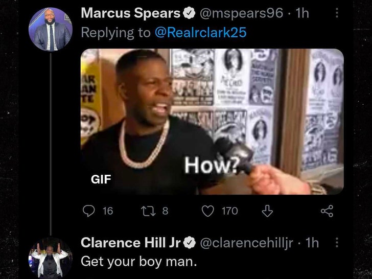 marcus spears answer from clarance hill