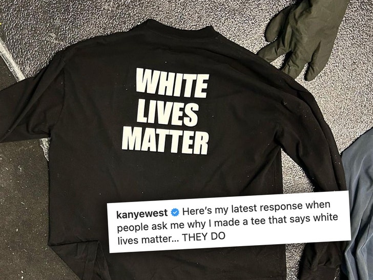 chemise kanye west white lives matter
