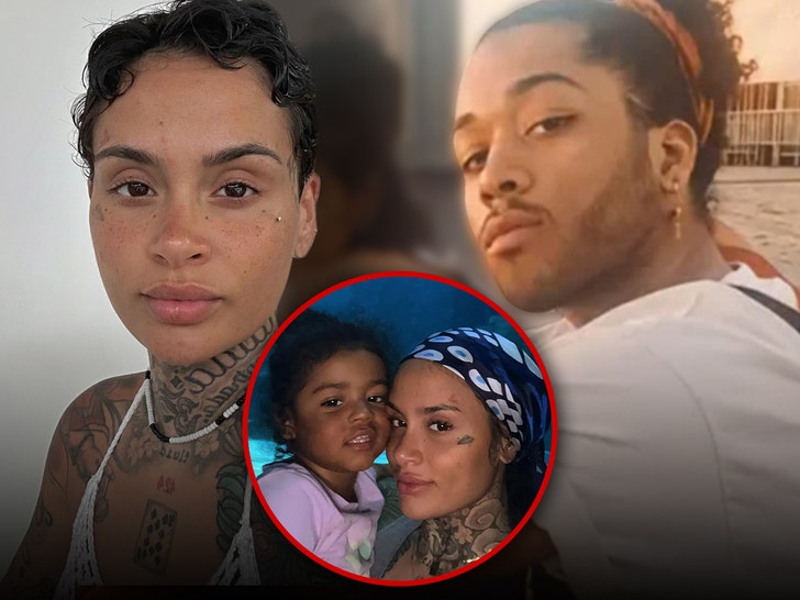 kehlani and Javaughn Young-White and daughter