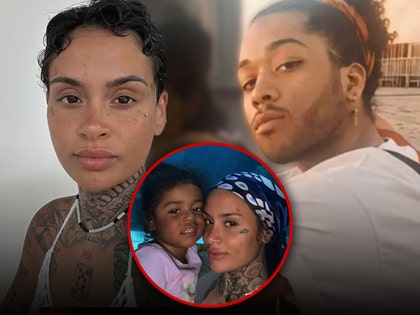 kehlani and Javaughn Young-White and daughter