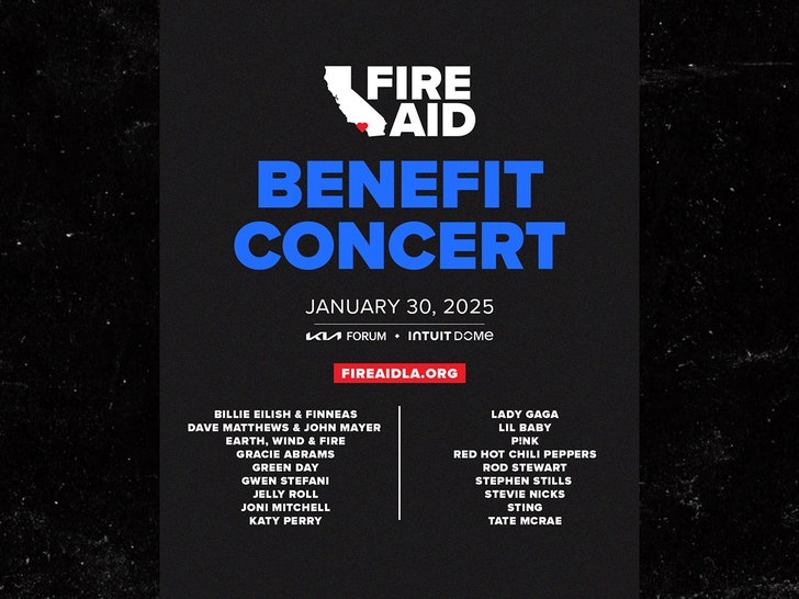 Fireaid Benefit Concert Linep