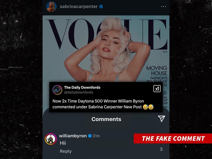 William Byron Sabrina Carpenter x Tweet Sub Sub Swipe