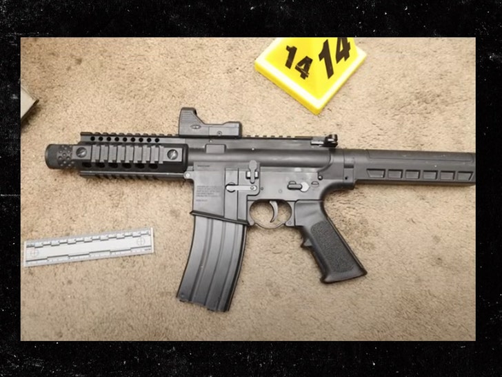 Evidências de armas Departamento de Polícia de Los Angeles