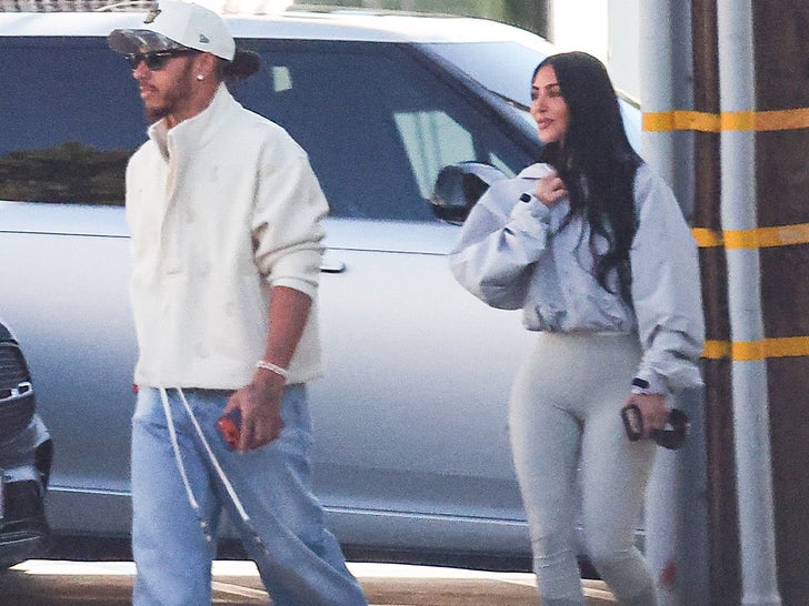 Kim Kardashian and Lewis Hamilton Shop For Luxury Rugs In LA