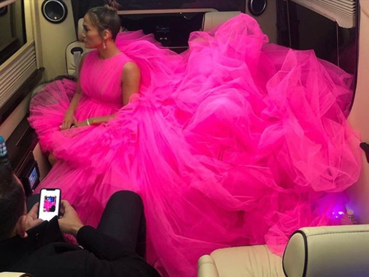 jlo pink tulle dress