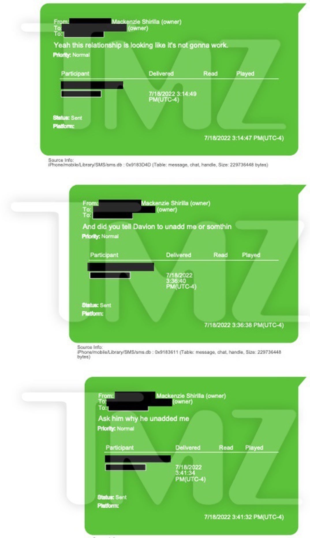 Mackenzie Shirilla Accusing Dominic Russo Texts 6