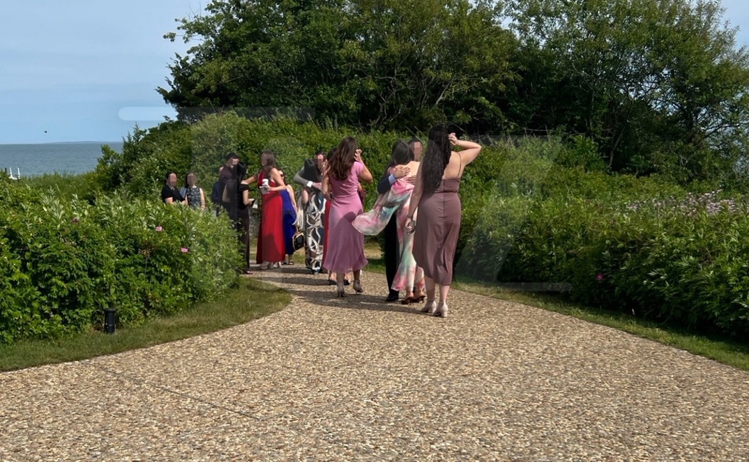 Wedding Guests Outside of Ocean House 5