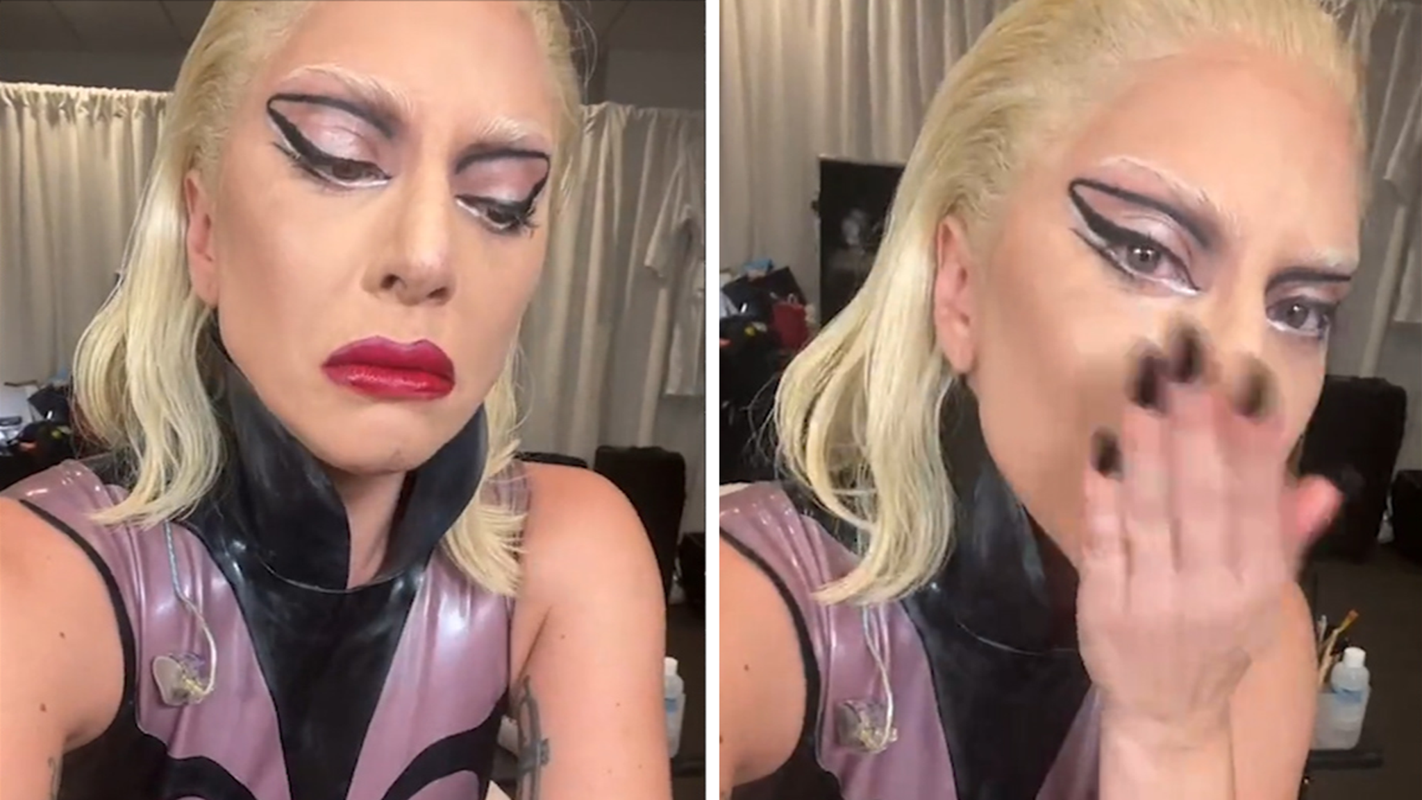 雷击在迈阿密演唱会突然结束后，Lady Gaga 泪流满面