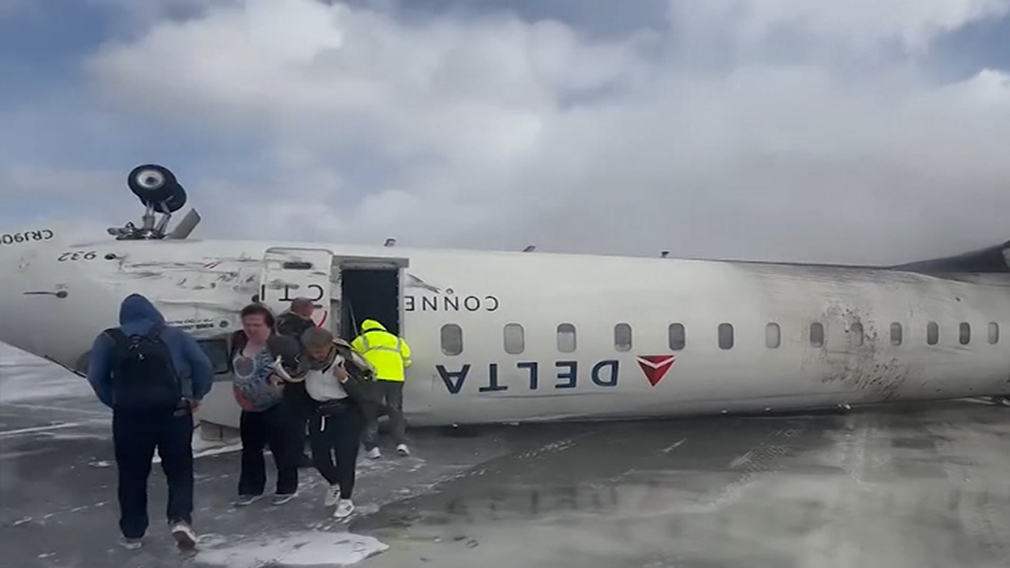 Delta Airlines Plane Crashes at Toronto Airport, Flips Upside Down